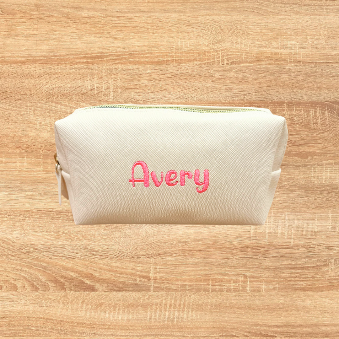 Zippered makeup pouch