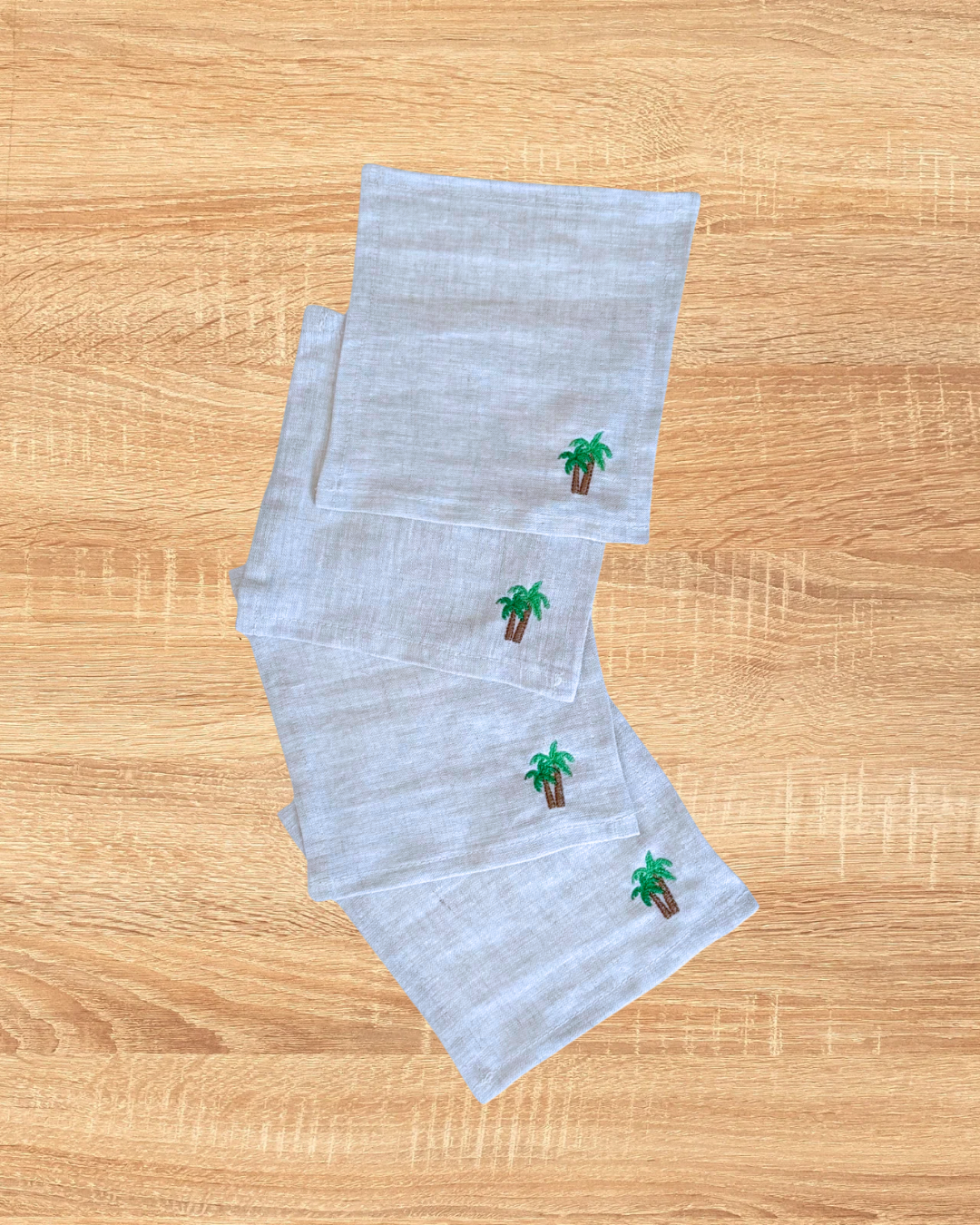 Palm Tree Cocktail Napkins - set of 4